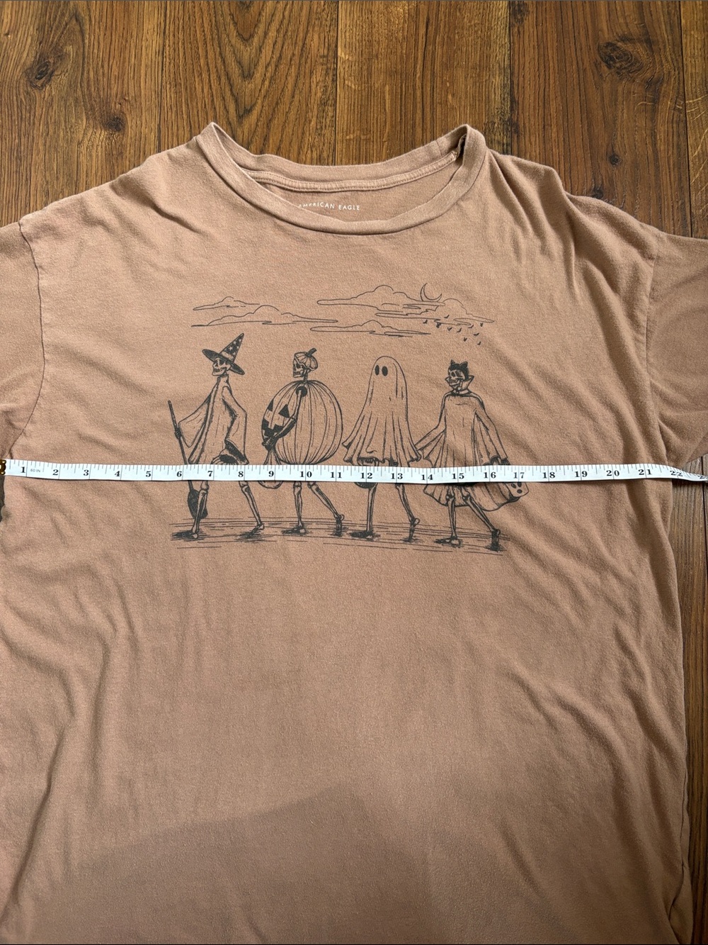 American Eagle Outfitters Brown Halloween Graphic Short-Sleeve Tee - Picture 4 of 6